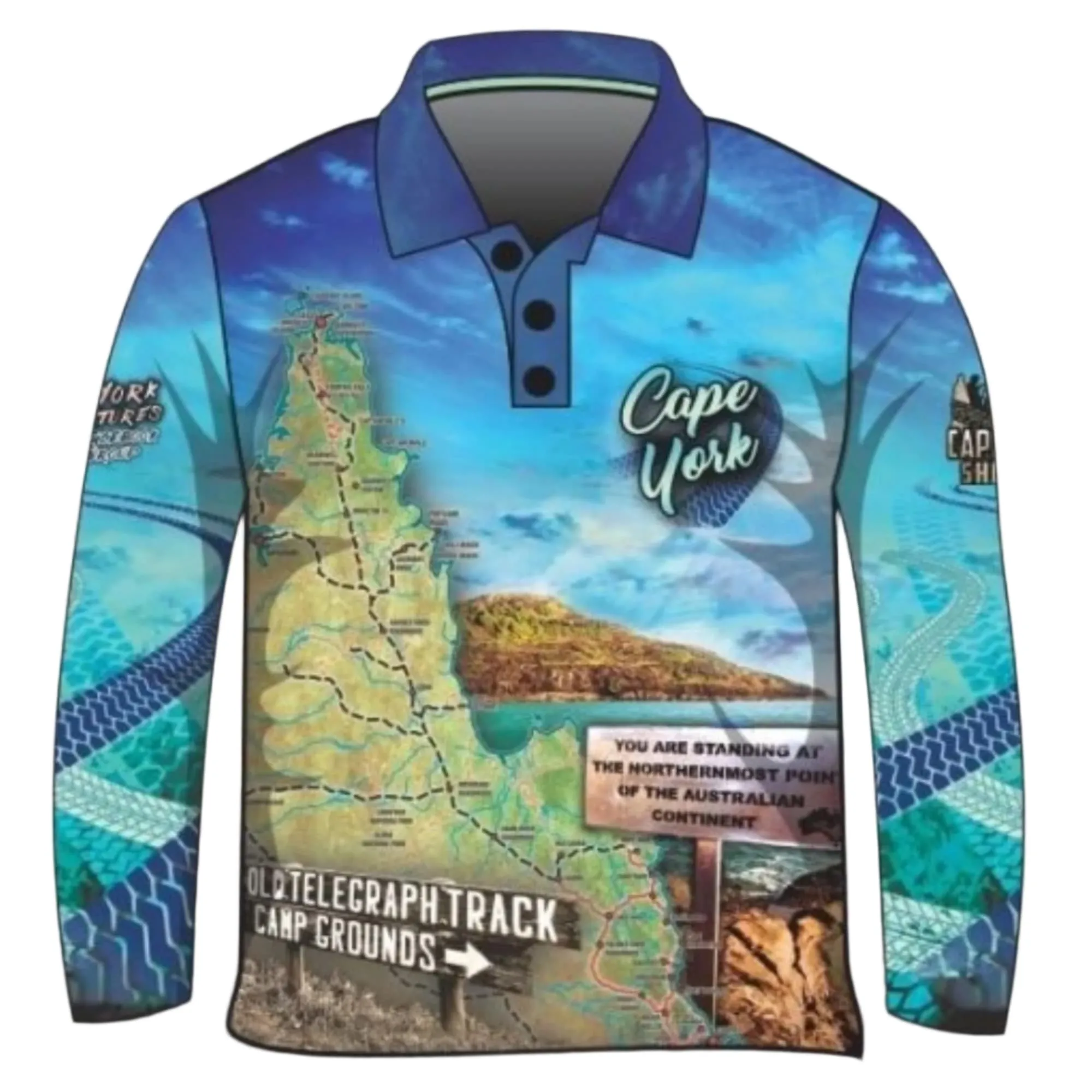Cape York | Cape York Tour Blue Fishing Shirt ★Pre-Order★