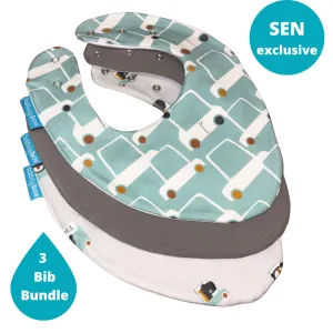 Cars Bundle of 3 SEN Waterproof Dribble Bibs