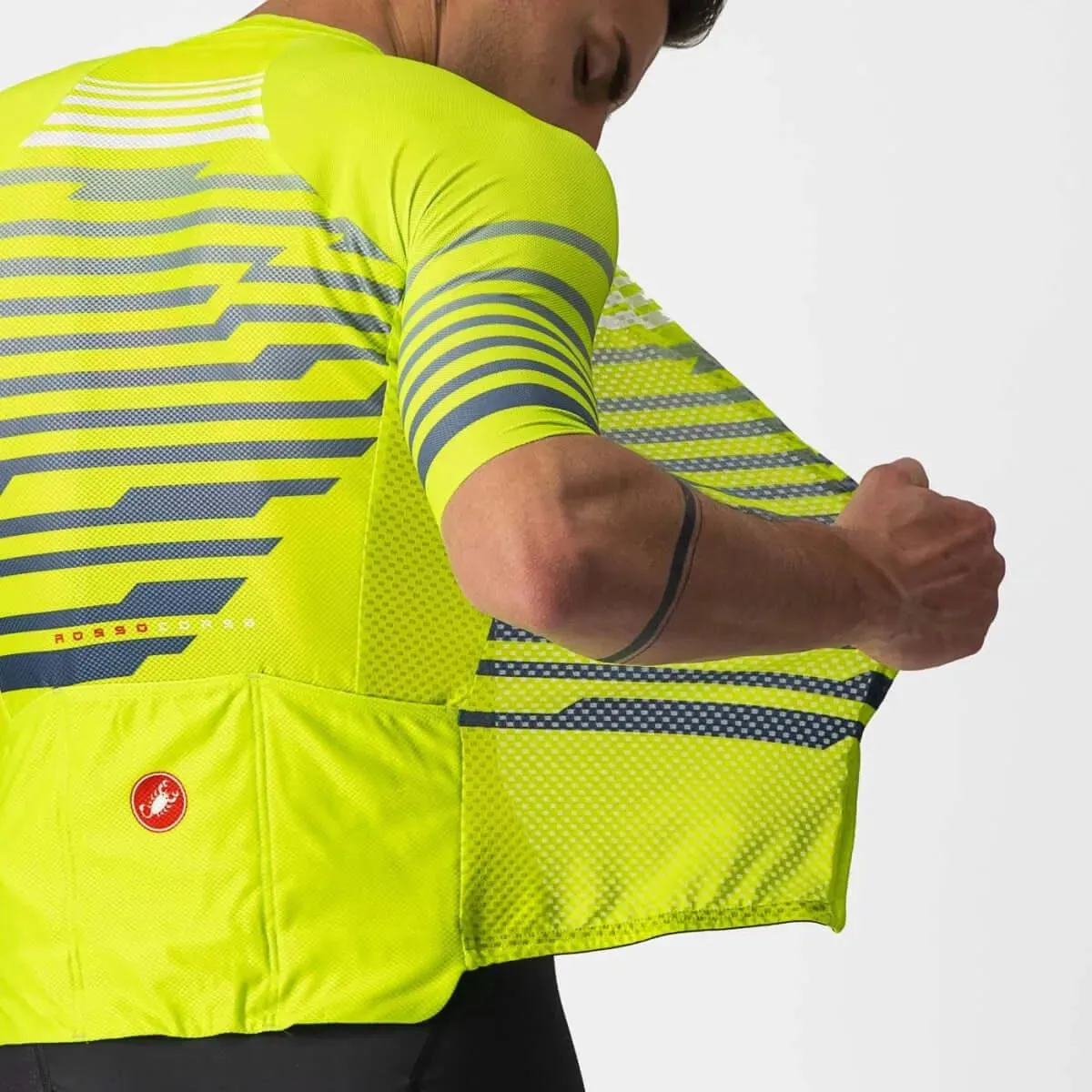 Castelli Climbers 3.0 Mens Cycling Jersey (Electric Lime/Blue)