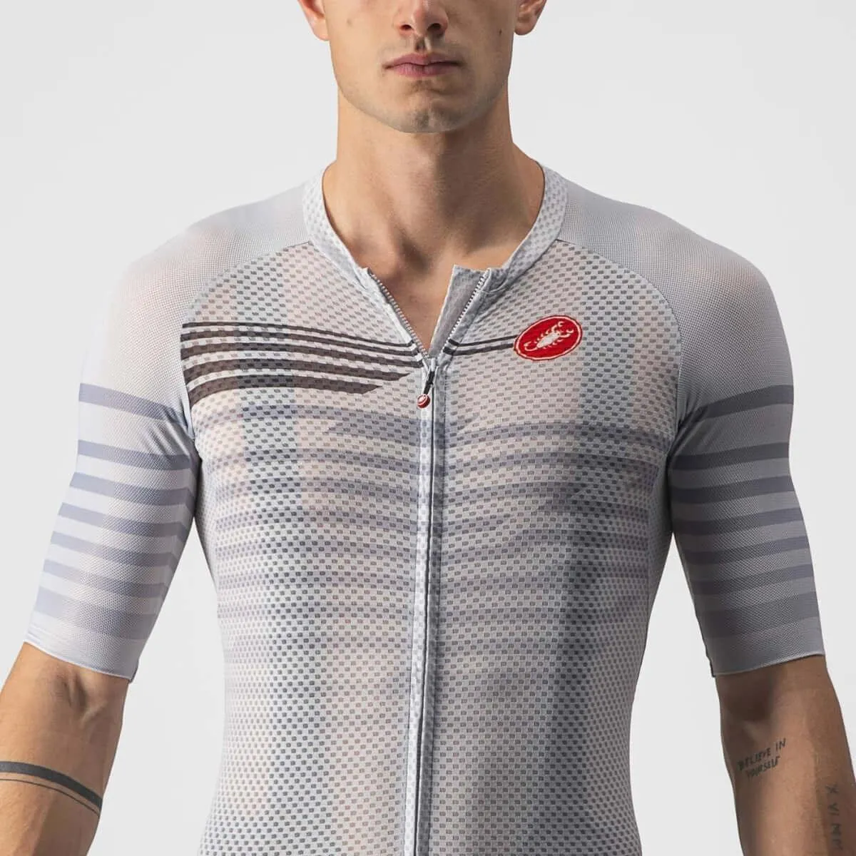 Castelli Climbers 3.0 Mens Cycling Jersey (Silver Gray/Dark Gray)