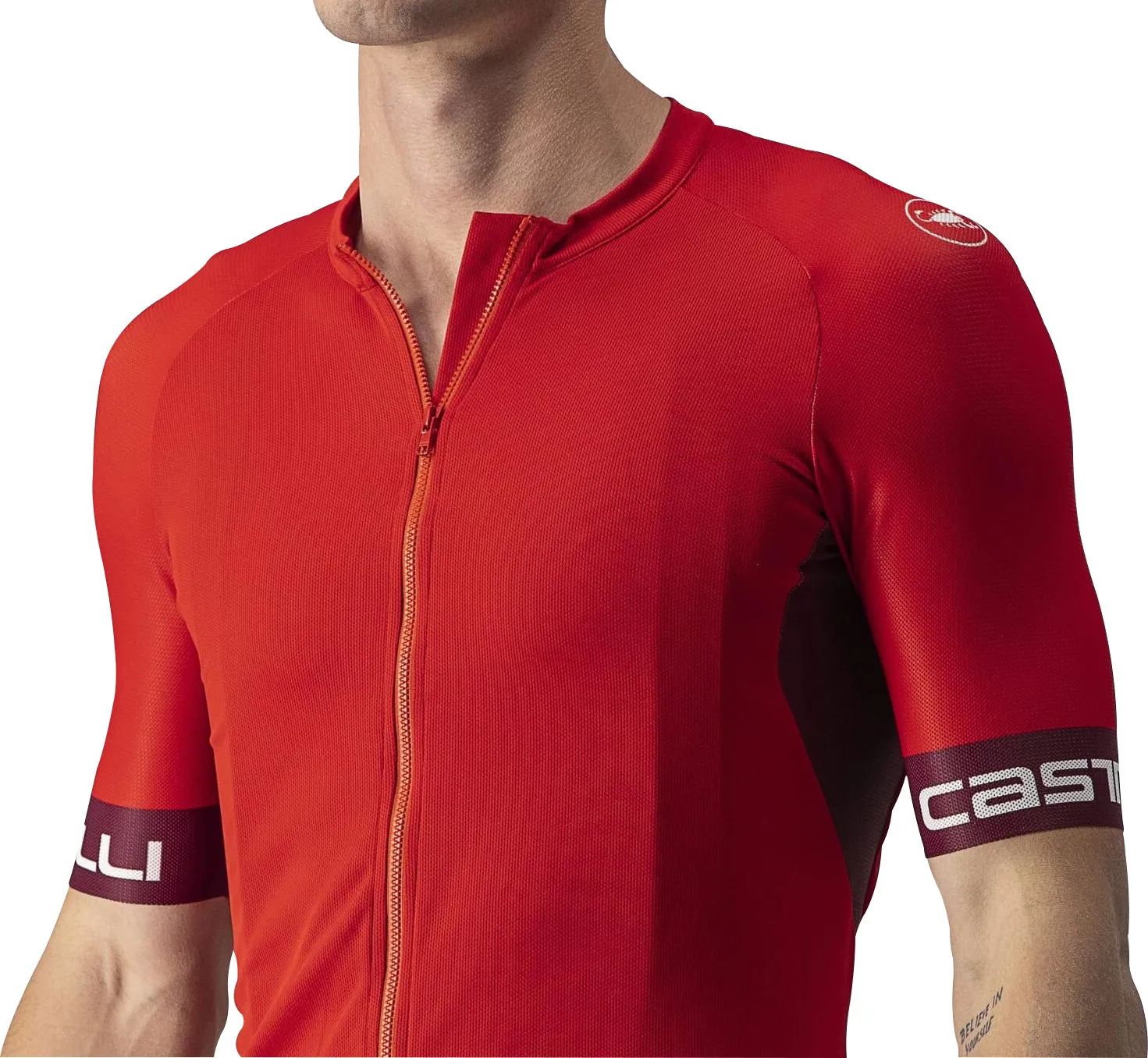 Castelli Entrata VI Short Sleeve Mens Cycling Jersey - Red
