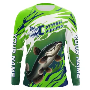 Catfish Fishing Custom Long Sleeve Fishing Shirts, Catfish Fishing Tournament Shirts Fishing Jerseys IPHW7182