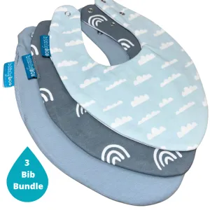 Clouds Bundle of 3 Waterproof Dribble Bibs