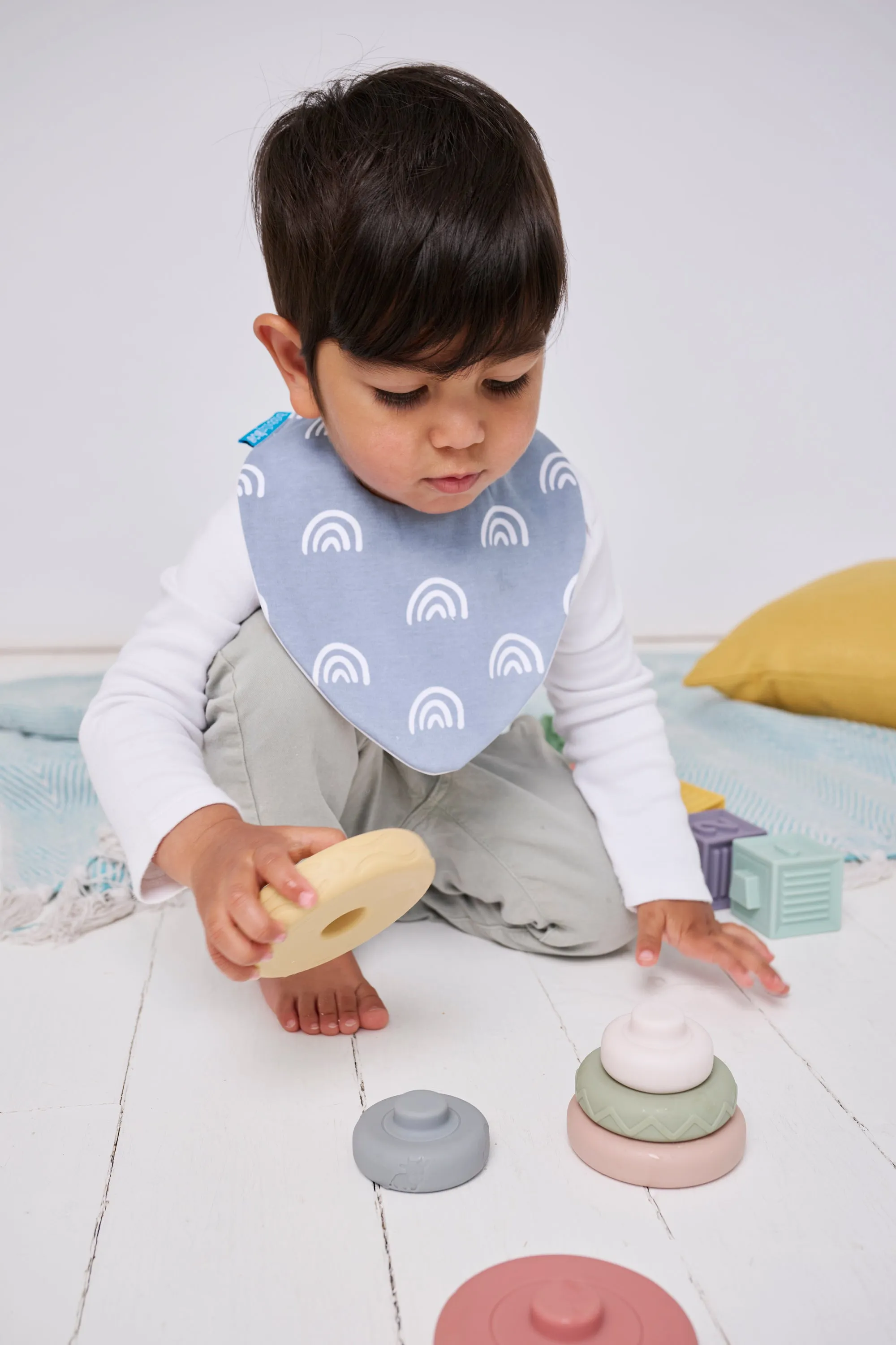 Clouds Bundle of 3 Waterproof Dribble Bibs