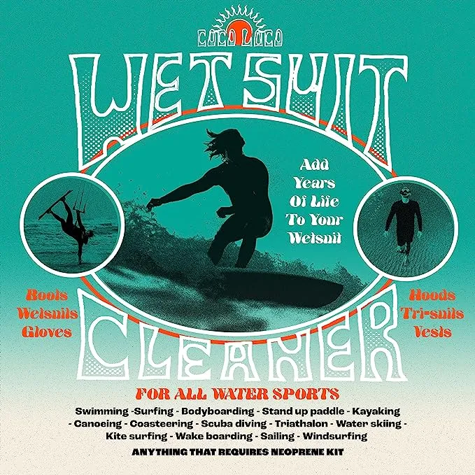 Coco Loco Wetsuit Repair Kit & Wetsuit Shampoo, Easy Iron On Patch & Cleaner For All Neoprene Wetsuits & Drysuit Kit