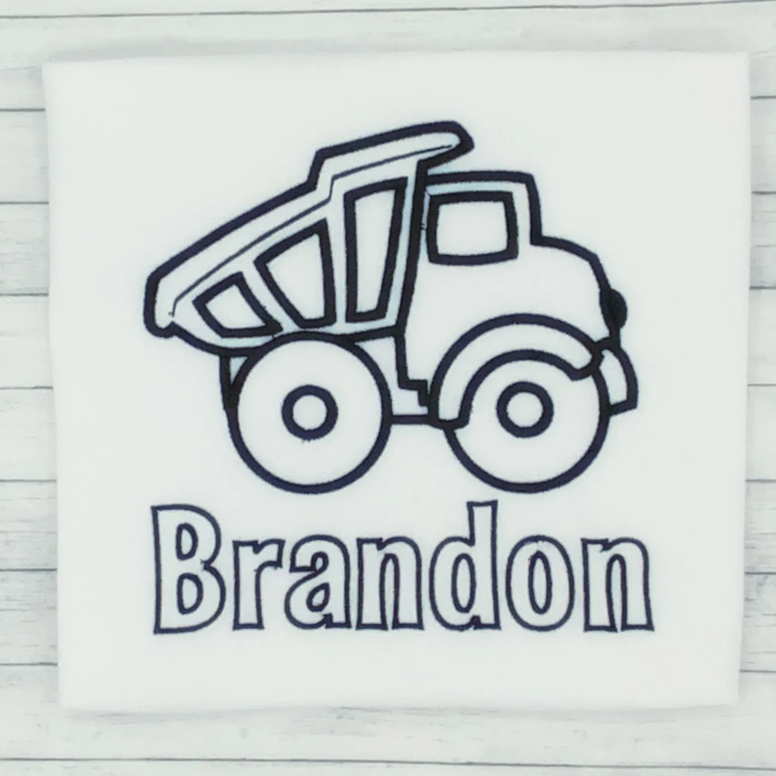 Color Me Embroidery - Dump Truck - Washable Markers Included