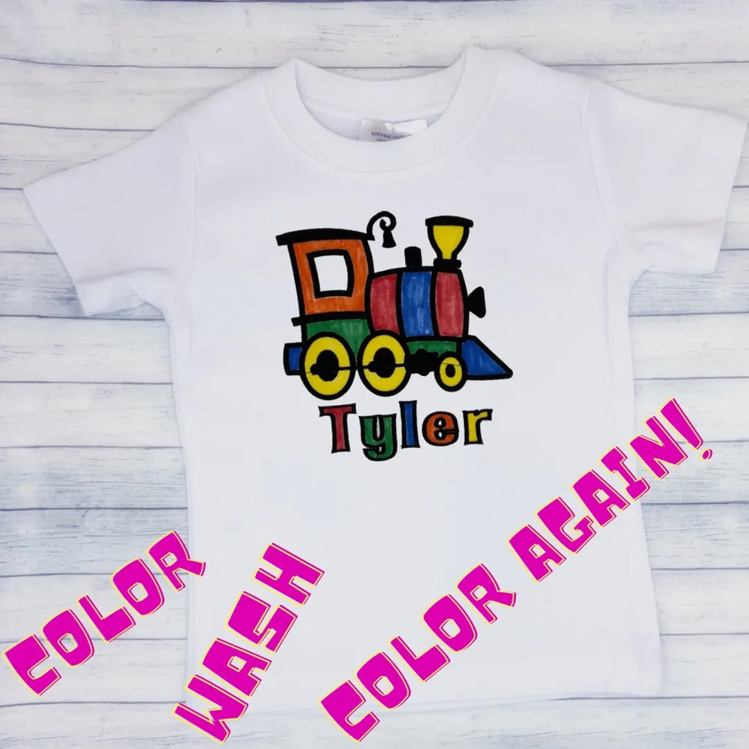 Color Me Embroidery - Dump Truck - Washable Markers Included