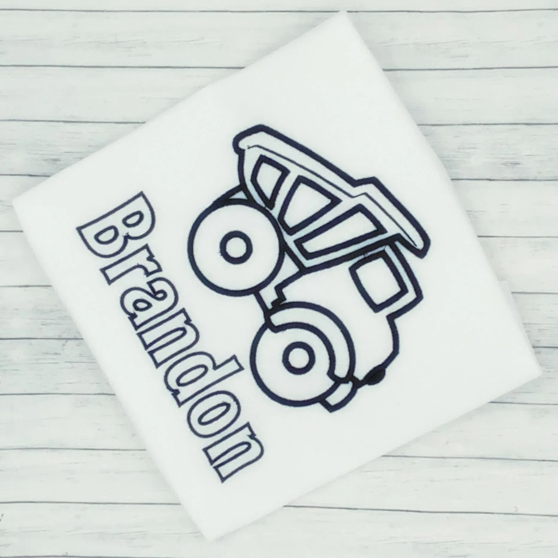 Color Me Embroidery - Dump Truck - Washable Markers Included