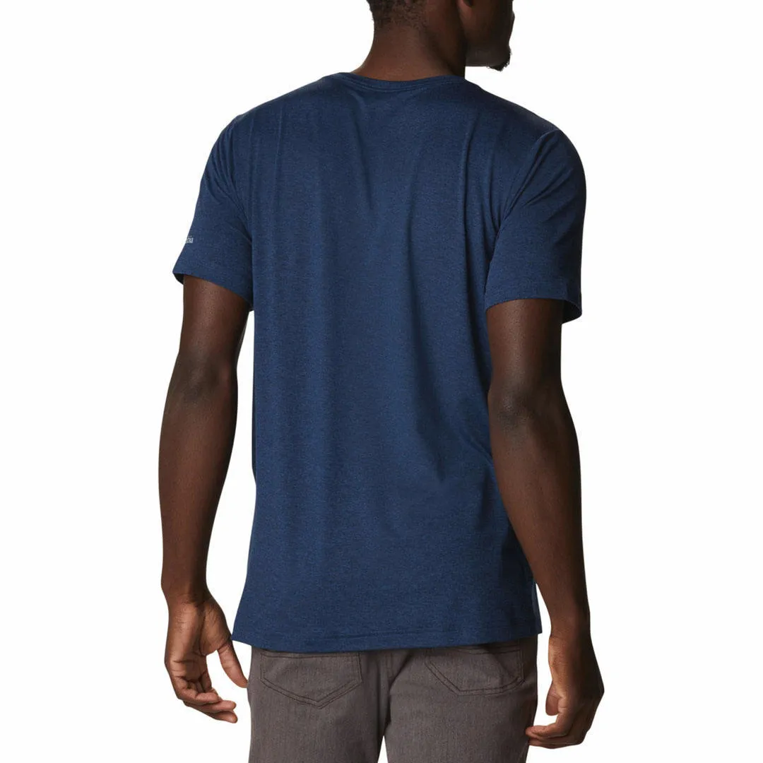 Columbia Men Navy Blue Tech Trail Graphic T-Shirt