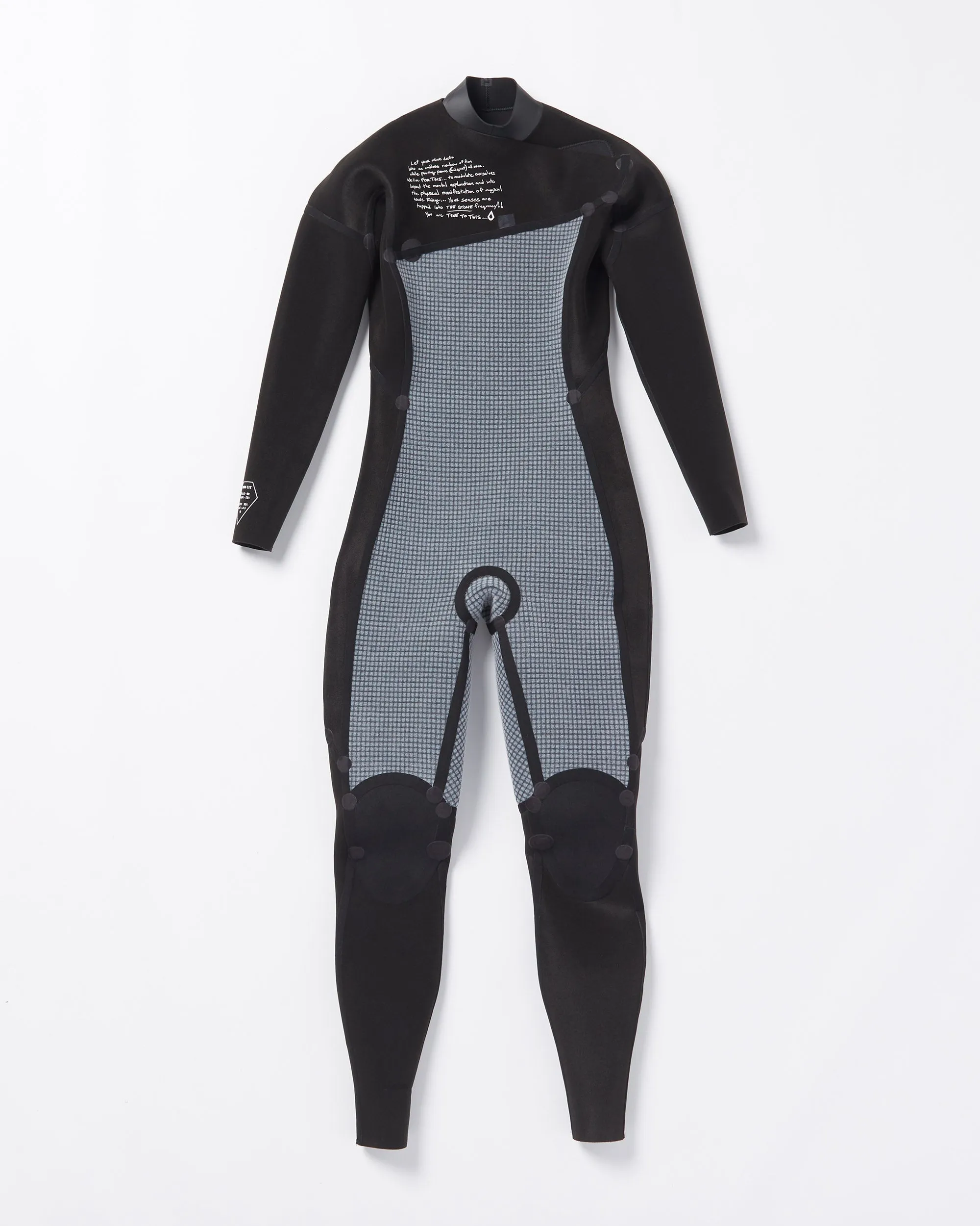 Combinaison de Surf 4/3 mm Zippée Poitrine - BLACK