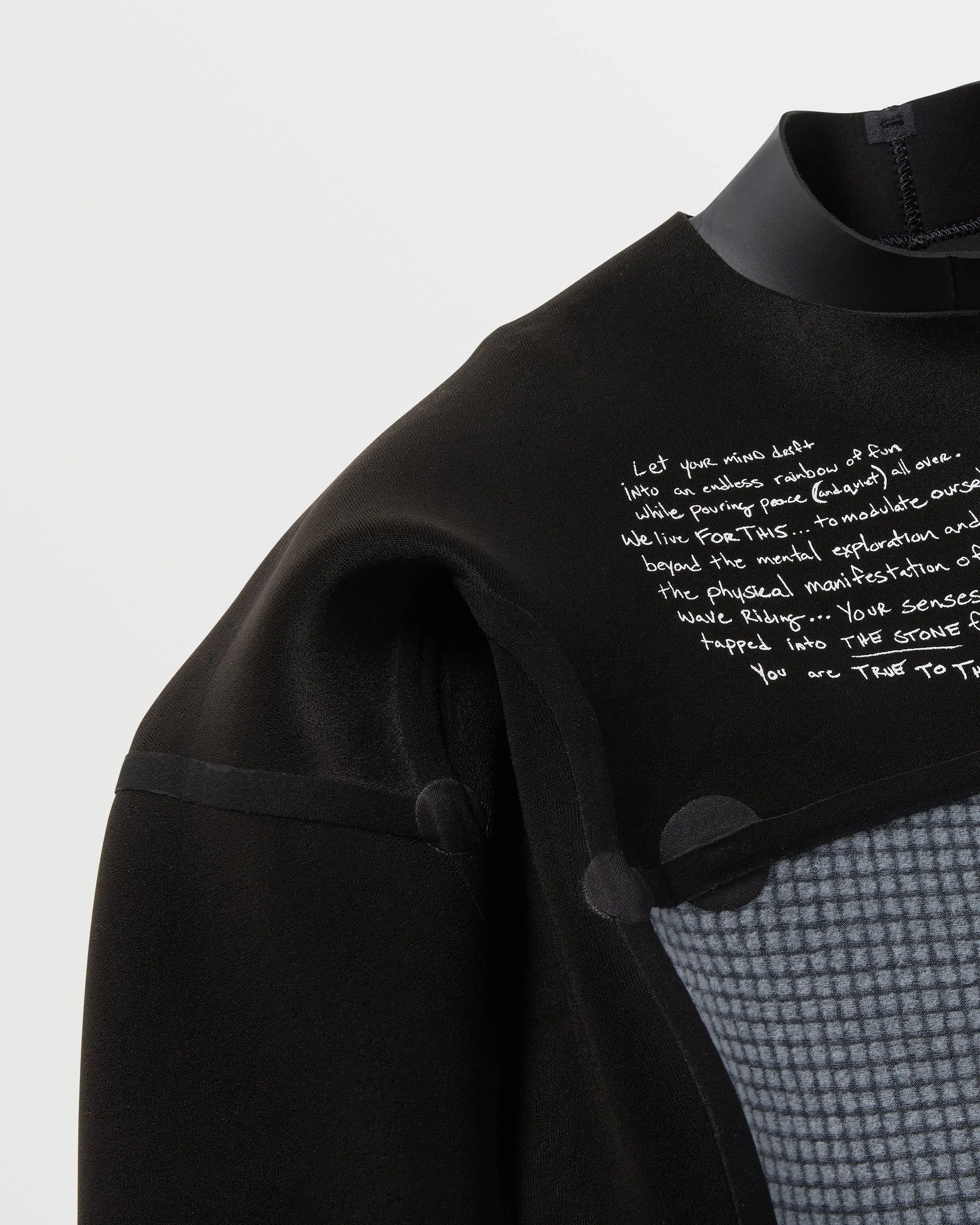 Combinaison de Surf 4/3 mm Zippée Poitrine - BLACK