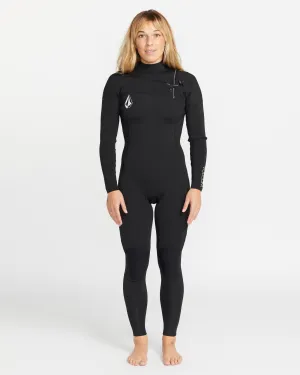 Combinaison de Surf 4/3 mm Zippée Poitrine - BLACK