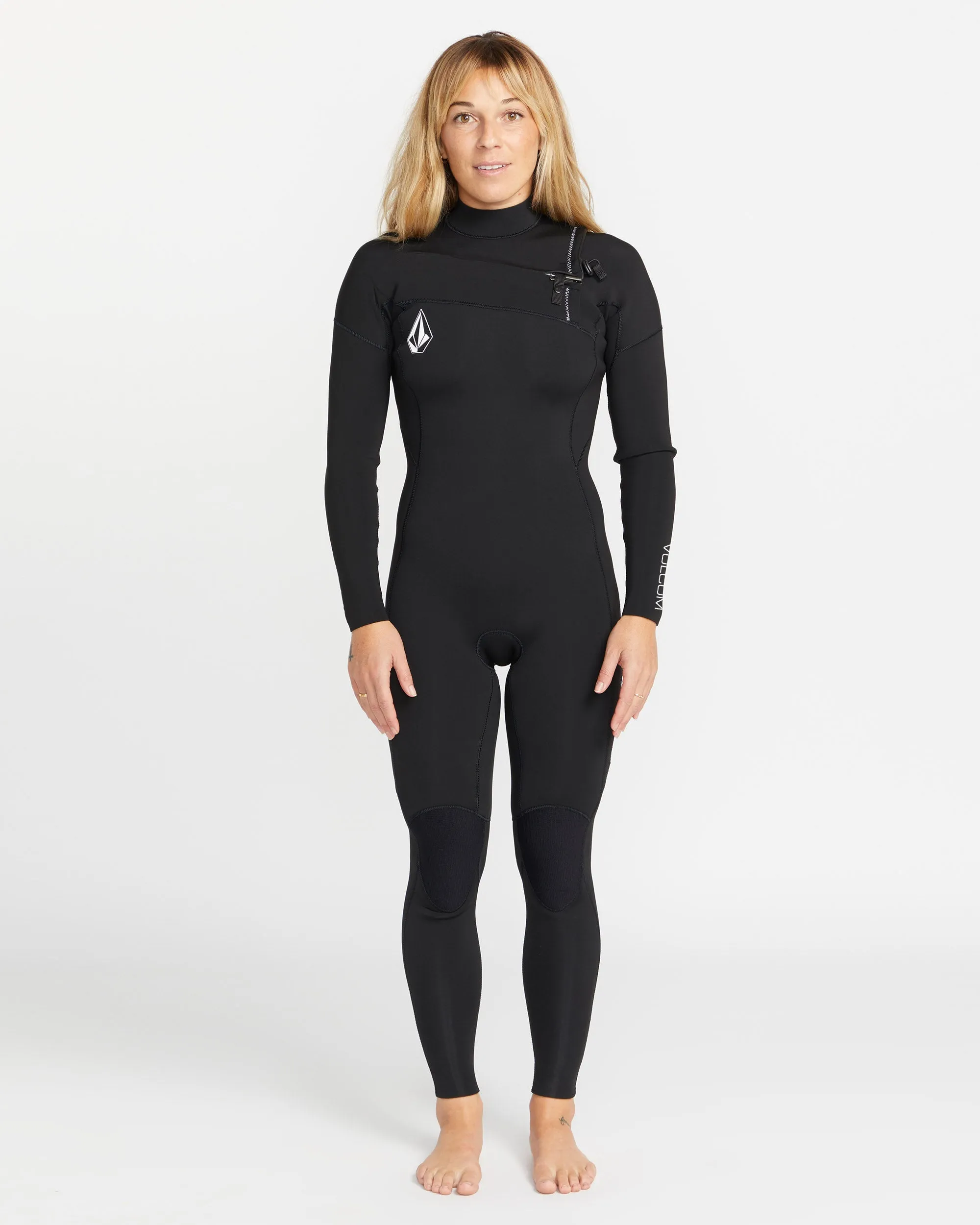 Combinaison de Surf 4/3 mm Zippée Poitrine - BLACK