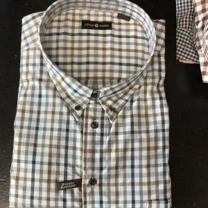 Cotton Traders Khaki Long Sleeve Sport Shirt