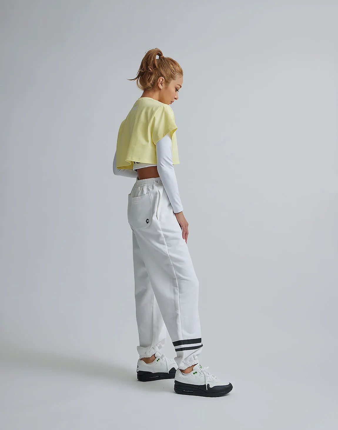 CRONOS WOMEN DESIGN SHORT T-SHIRTS【YELLOW】