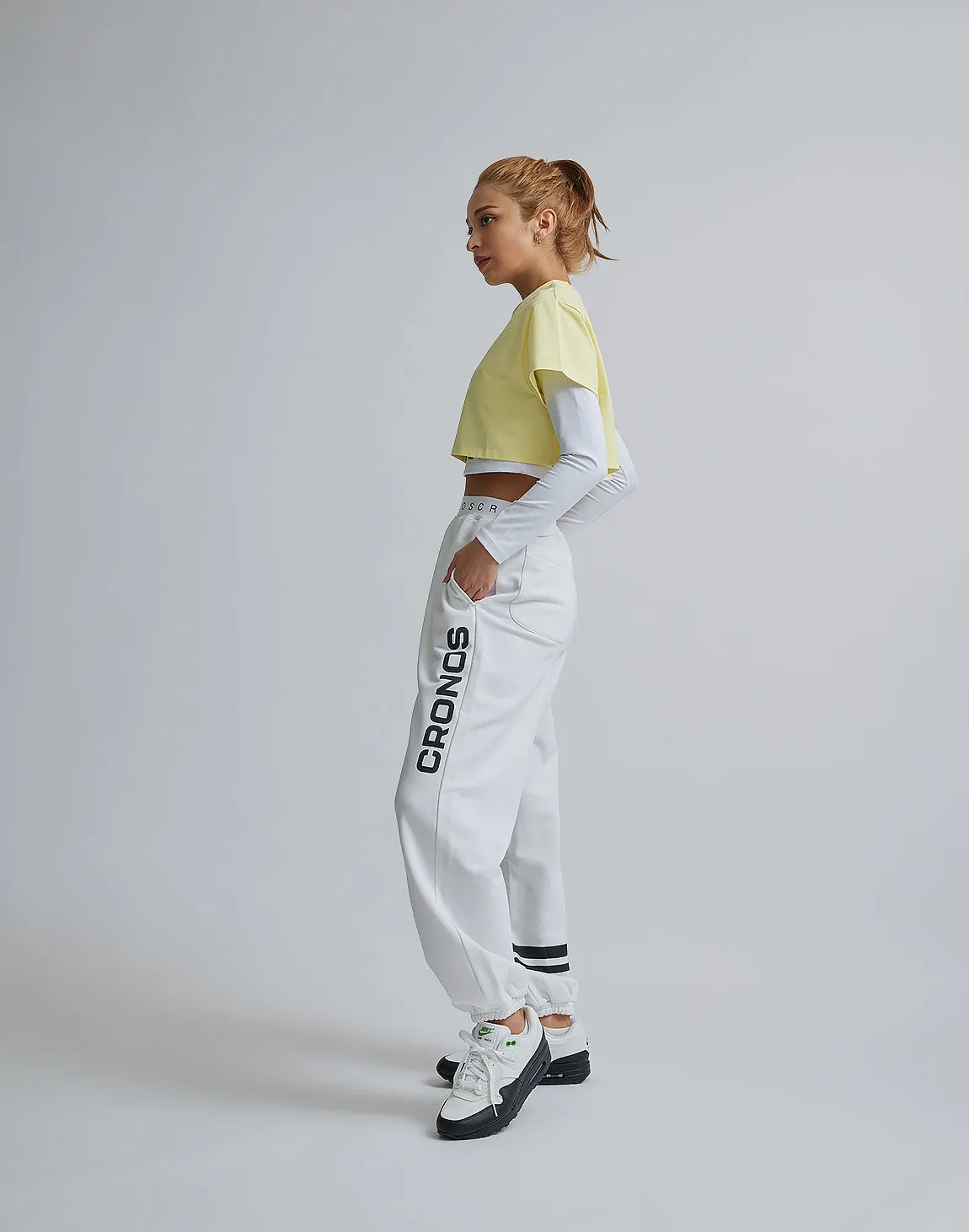 CRONOS WOMEN DESIGN SHORT T-SHIRTS【YELLOW】