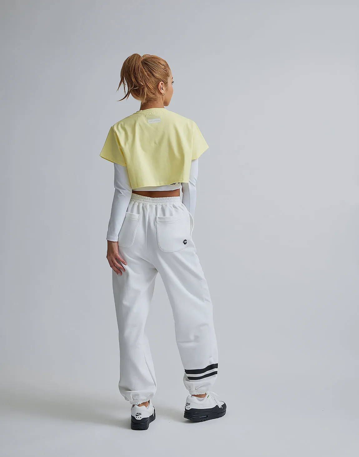 CRONOS WOMEN DESIGN SHORT T-SHIRTS【YELLOW】