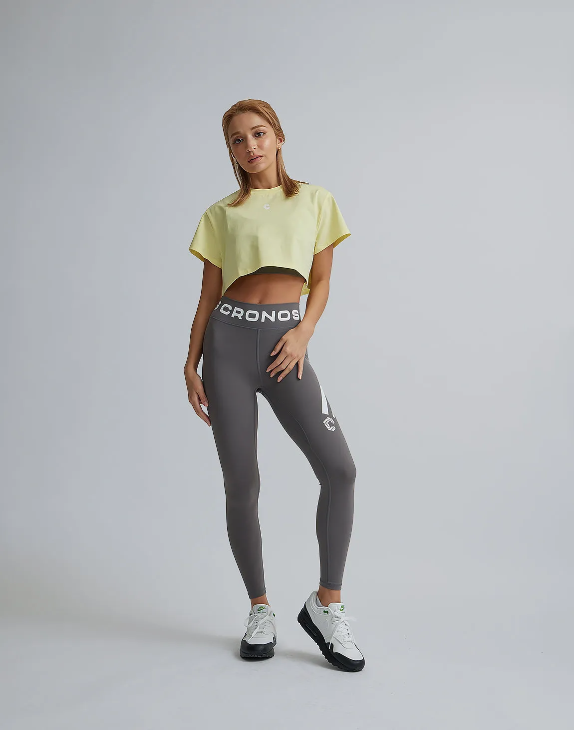 CRONOS WOMEN DESIGN SHORT T-SHIRTS【YELLOW】