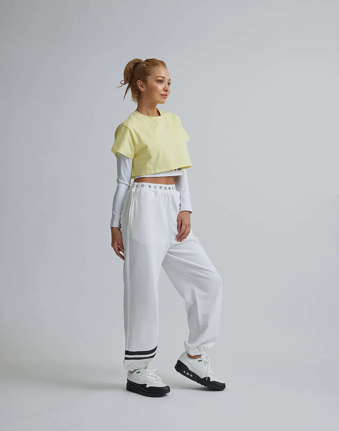 CRONOS WOMEN DESIGN SHORT T-SHIRTS【YELLOW】
