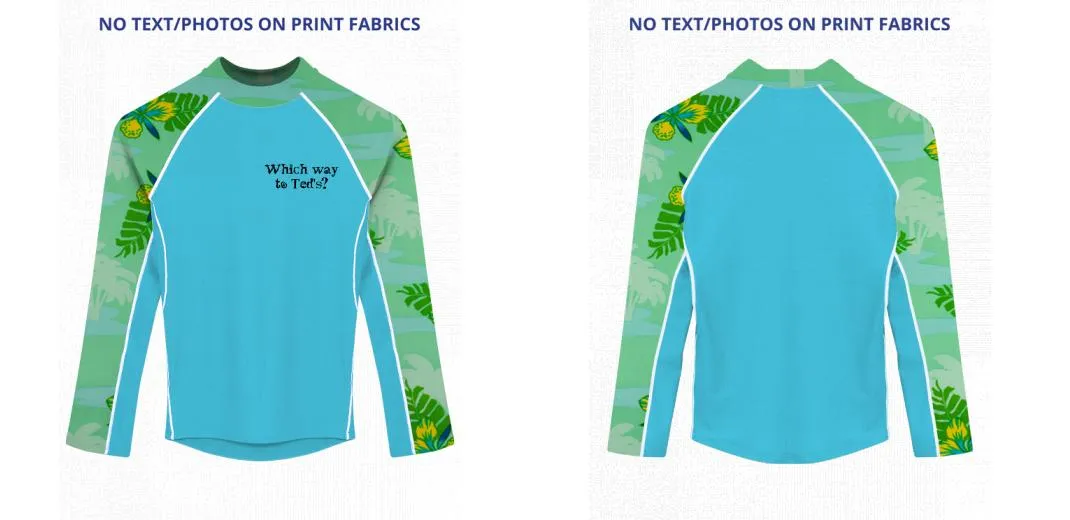Custom Rash Guard (Kids, Women, Men) Long Sleeve