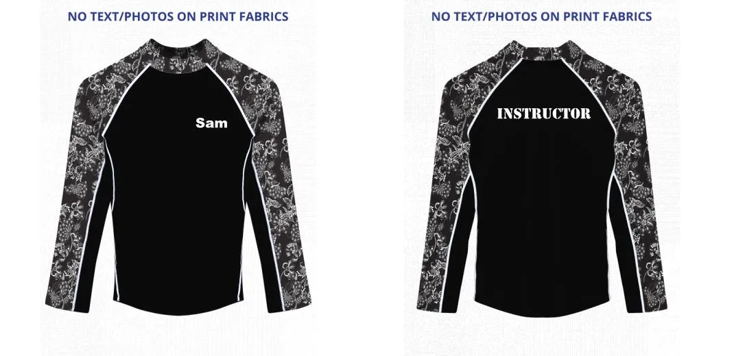Custom Rash Guard (Kids, Women, Men) Long Sleeve