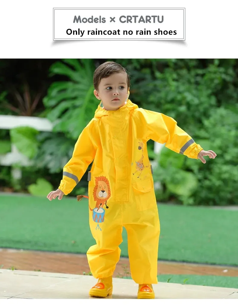 DinoSplash Kids' Raincoat - Fun &amp; Functional Waterproof Wear 1-10 years
