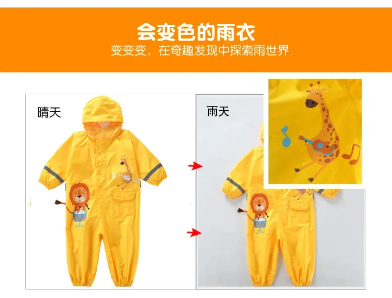 DinoSplash Kids' Raincoat - Fun &amp; Functional Waterproof Wear 1-10 years