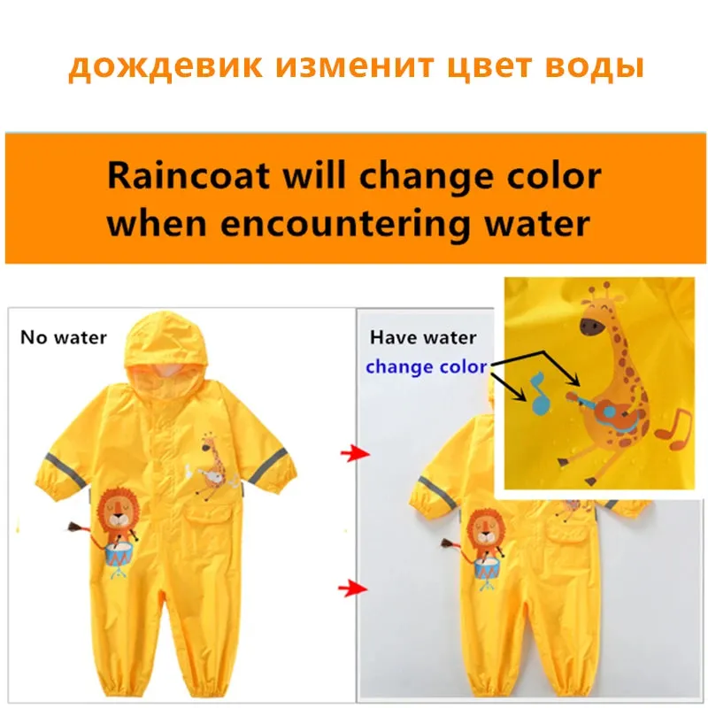DinoSplash Kids' Raincoat - Fun &amp; Functional Waterproof Wear 1-10 years