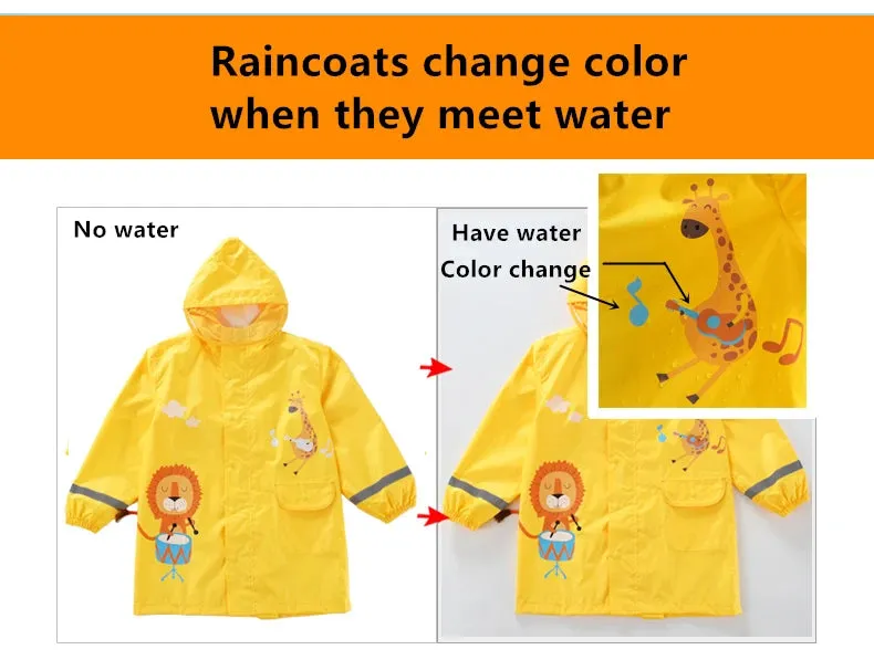 DinoSplash Kids' Raincoat - Fun &amp; Functional Waterproof Wear 1-10 years
