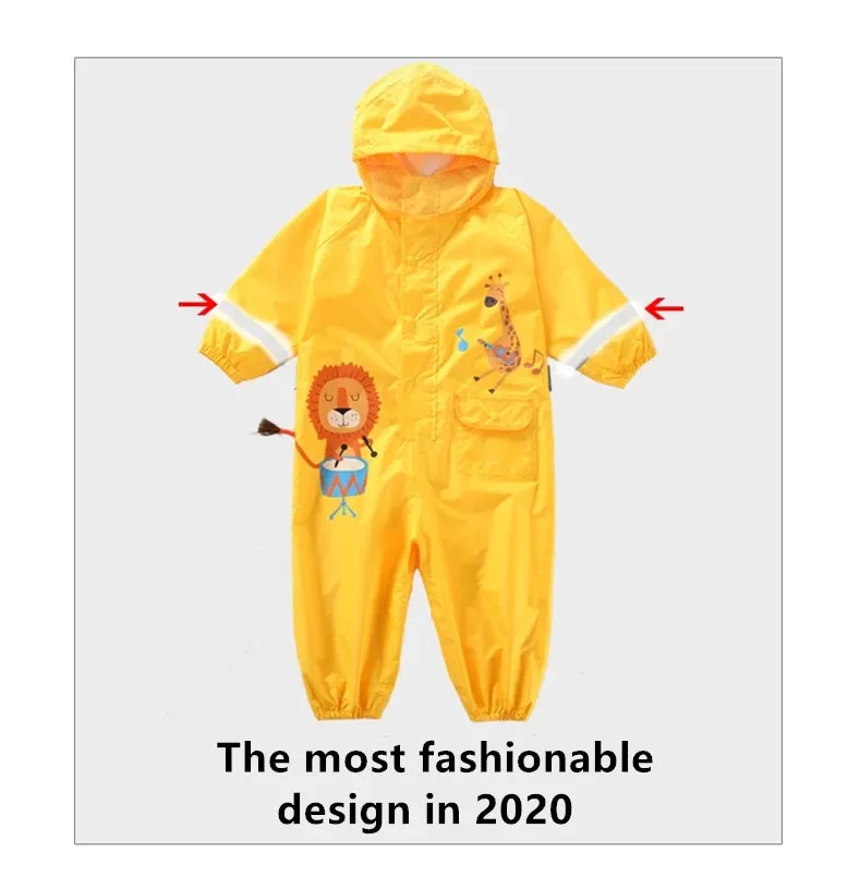 DinoSplash Kids' Raincoat - Fun &amp; Functional Waterproof Wear 1-10 years