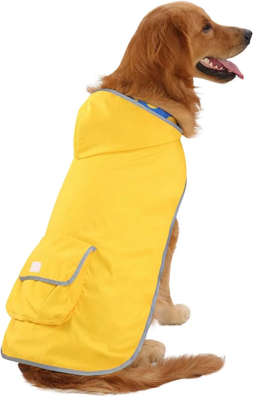 Dog Jacket Dogs Hooded Yellow Raincoat Coat Reversible Heavy discount Rain Large for Price-reduced Small Ducks L Poncho Medium Slicker -