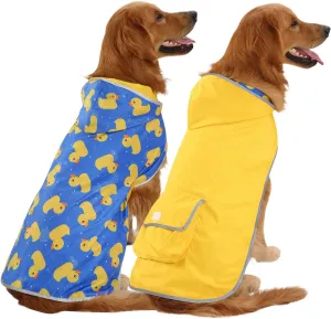Dog Jacket Dogs Hooded Yellow Raincoat Coat Reversible Heavy discount Rain Large for Price-reduced Small Ducks L Poncho Medium Slicker -