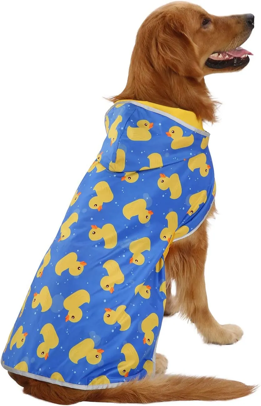 Dog Jacket Dogs Hooded Yellow Raincoat Coat Reversible Heavy discount Rain Large for Price-reduced Small Ducks L Poncho Medium Slicker -