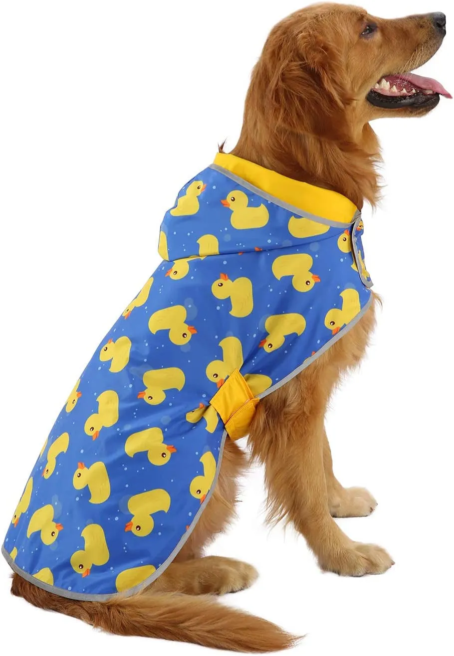 Dog Jacket Dogs Hooded Yellow Raincoat Coat Reversible Heavy discount Rain Large for Price-reduced Small Ducks L Poncho Medium Slicker -