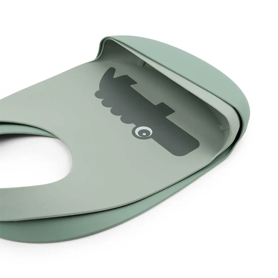 Done by Deer Silicone Bib 2-pack - Green - Croco
