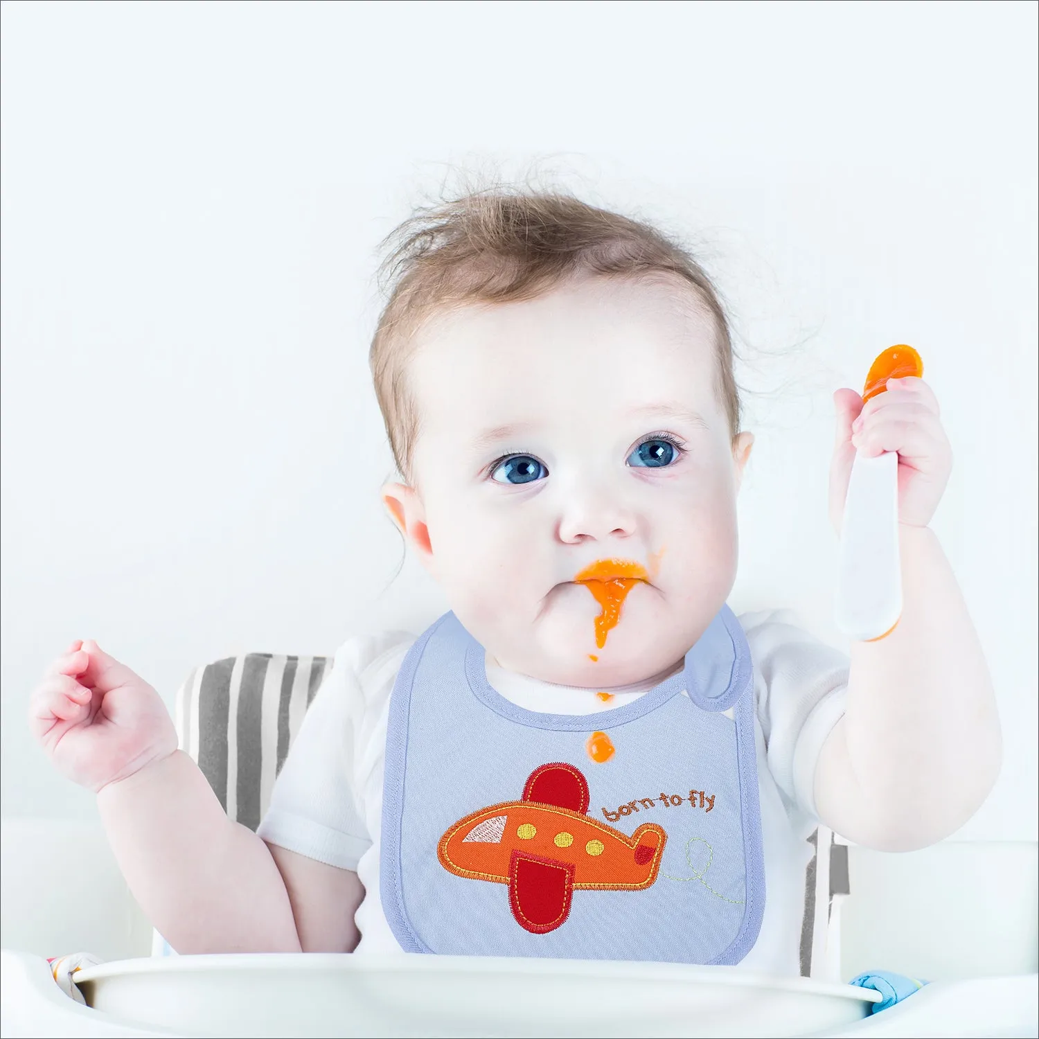 Duck And Plane Multicolour 3 Pk Bibs