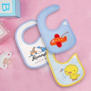 Duck And Plane Multicolour 3 Pk Bibs