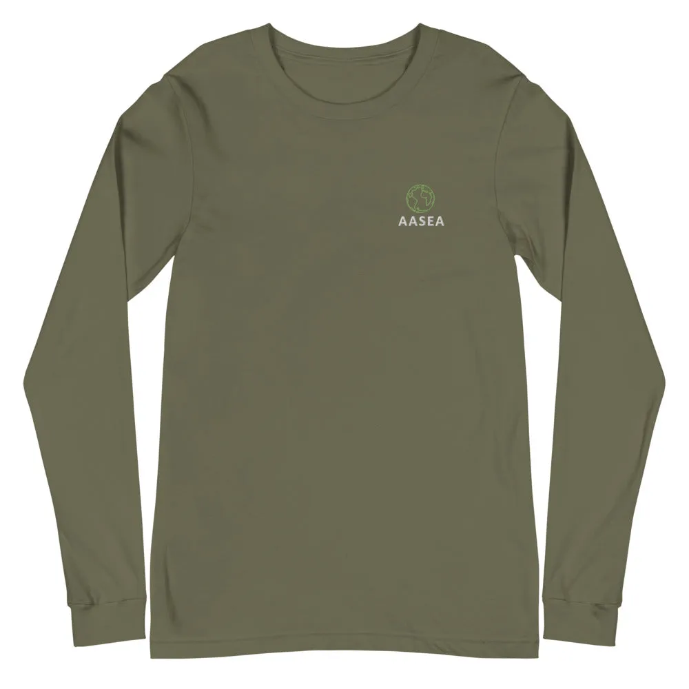 Earth Embroidery Long Sleeve Tee- Unisex (Multiple Colors)