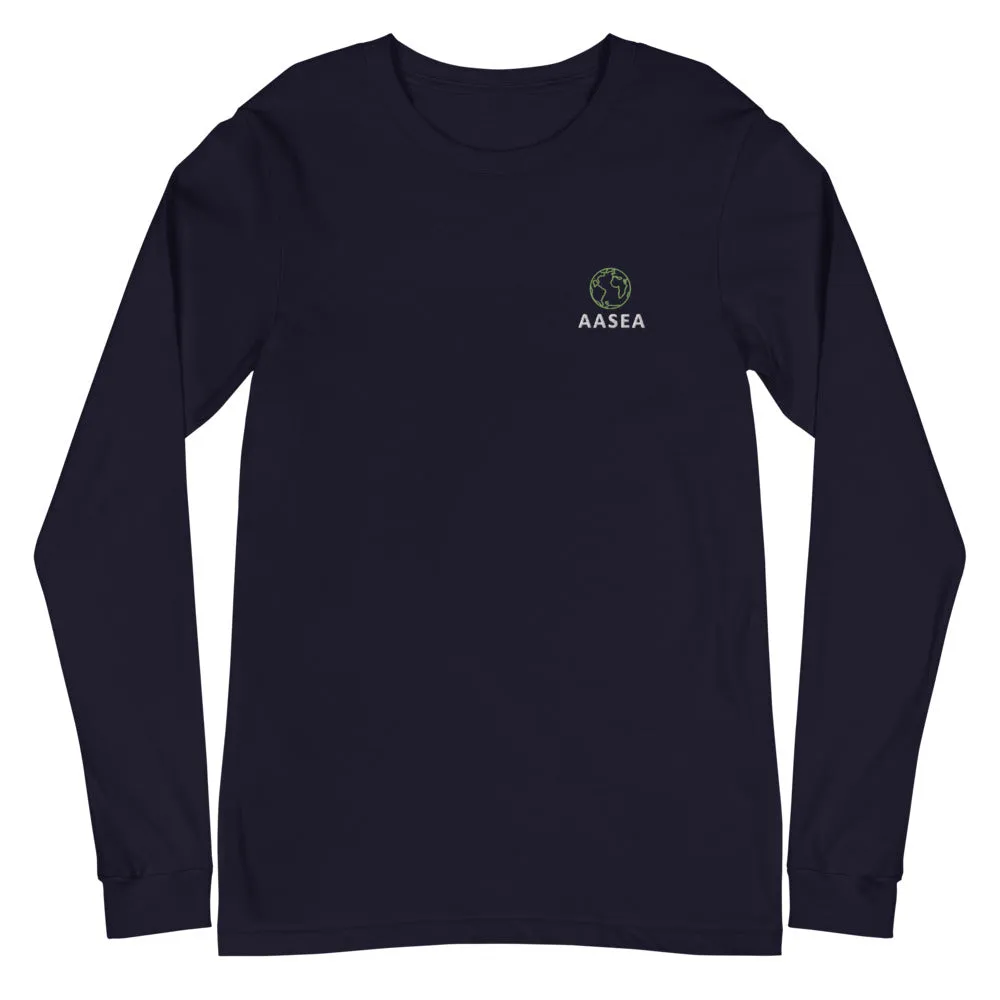 Earth Embroidery Long Sleeve Tee- Unisex (Multiple Colors)