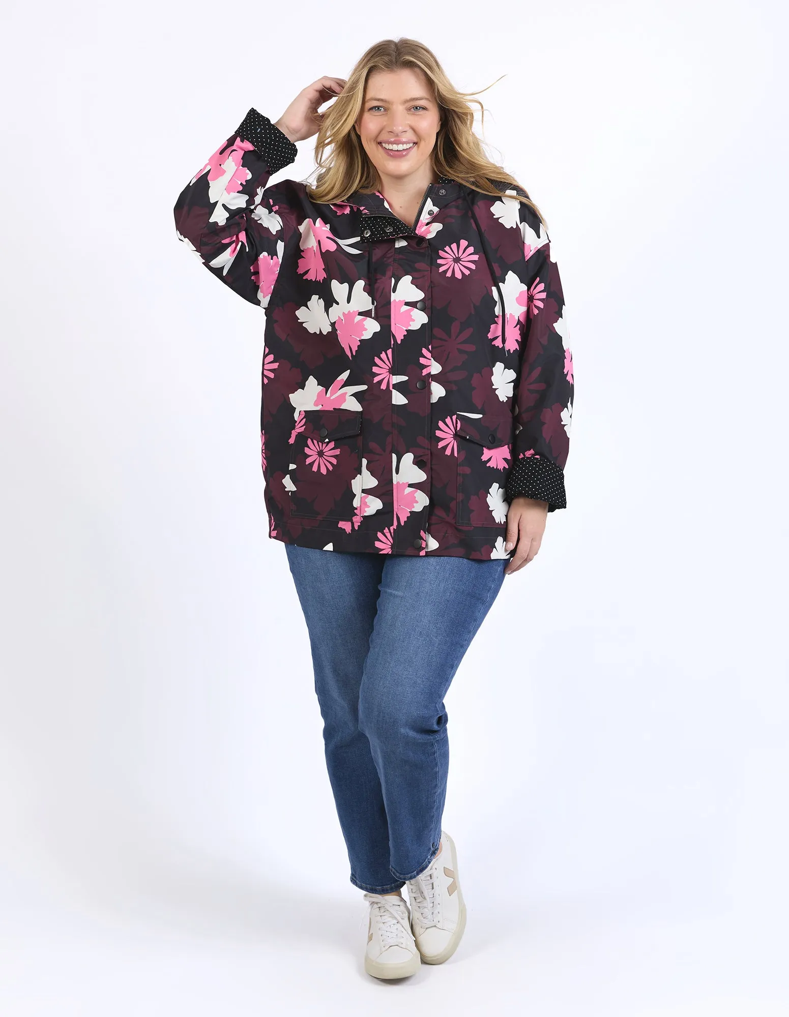 ELM HADLEY FLORAL RAINCOAT