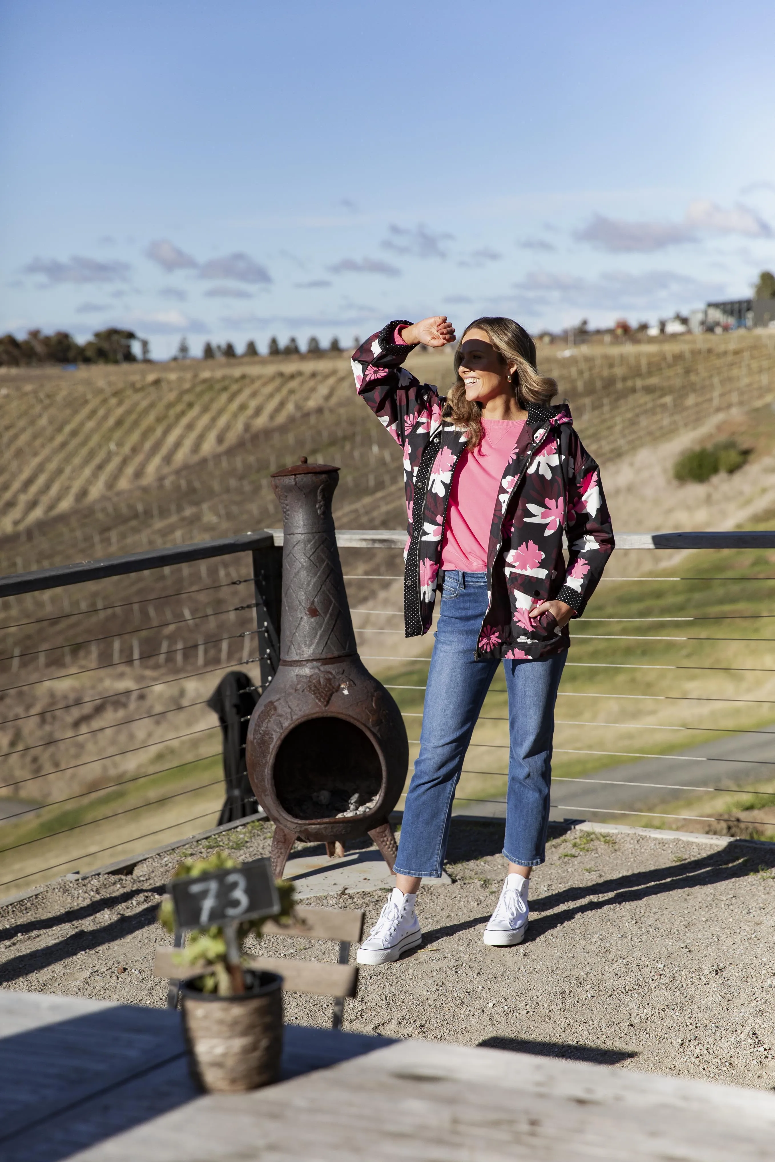 ELM HADLEY FLORAL RAINCOAT