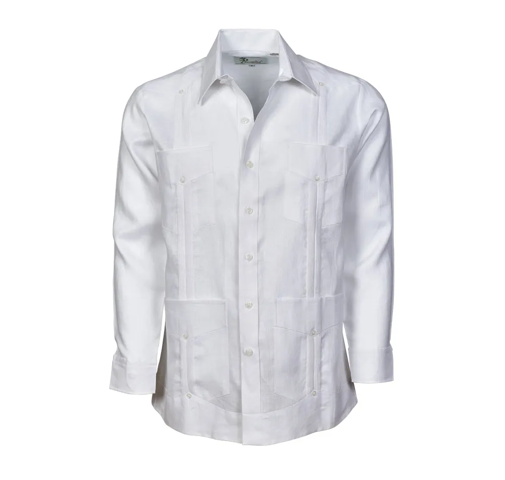 Escalade Guayabera - Men's Long Sleeve | 4 Pockets | 100% Irish Linen