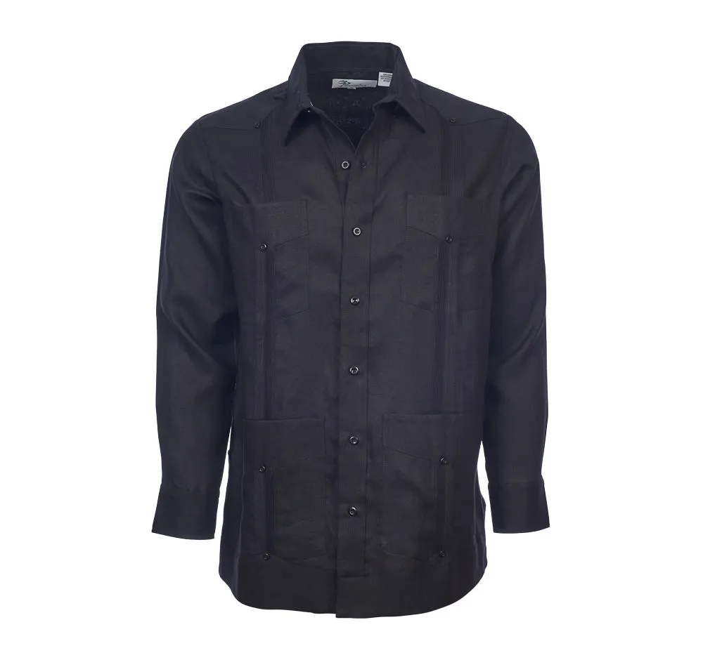 Escalade Guayabera - Men's Long Sleeve | 4 Pockets | 100% Irish Linen