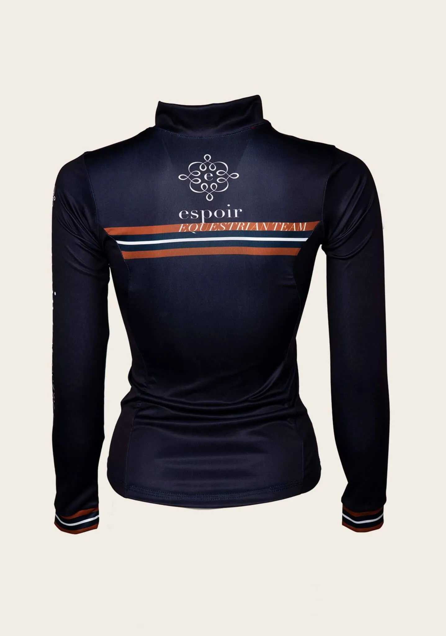 Espoir Tan Horses Quarter Zip Shirt