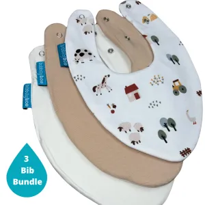 Farm Bundle of 3 Waterproof Dribble Bibs