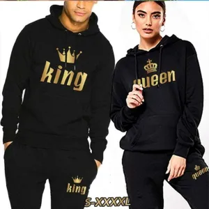 Fashion Couple Sportwear Set KING or QUEEN Streetwear