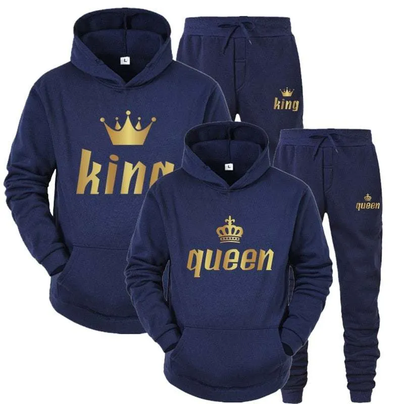 Fashion Couple Sportwear Set KING or QUEEN Streetwear
