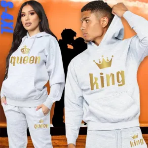 Fashion Printed Unisex Hooded Suit Autumn And Winter Hoodie   Pants 2piece Suit Men's And Women's Sportswear Casual Suits
