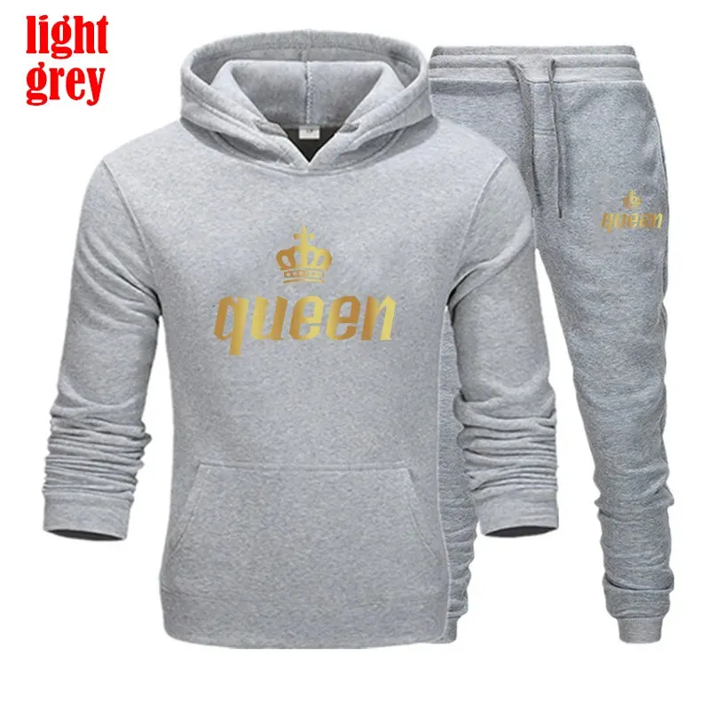 Fashion Printed Unisex Hooded Suit Autumn And Winter Hoodie   Pants 2piece Suit Men's And Women's Sportswear Casual Suits