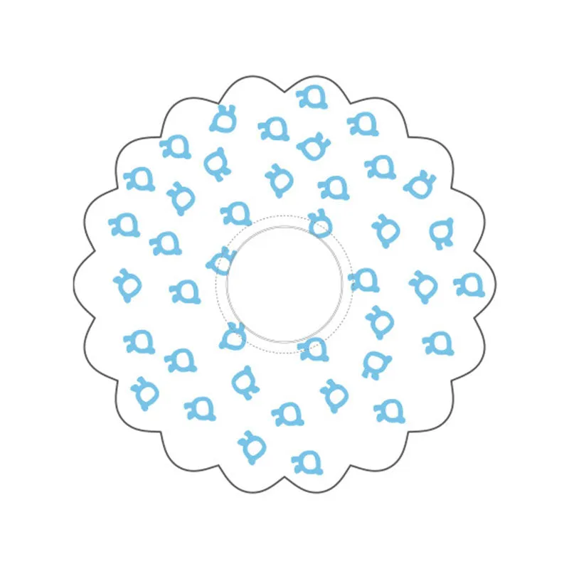 FaSoLa Disposable Baby Bibs - Blue Print, 10x12cm, 10 Pieces